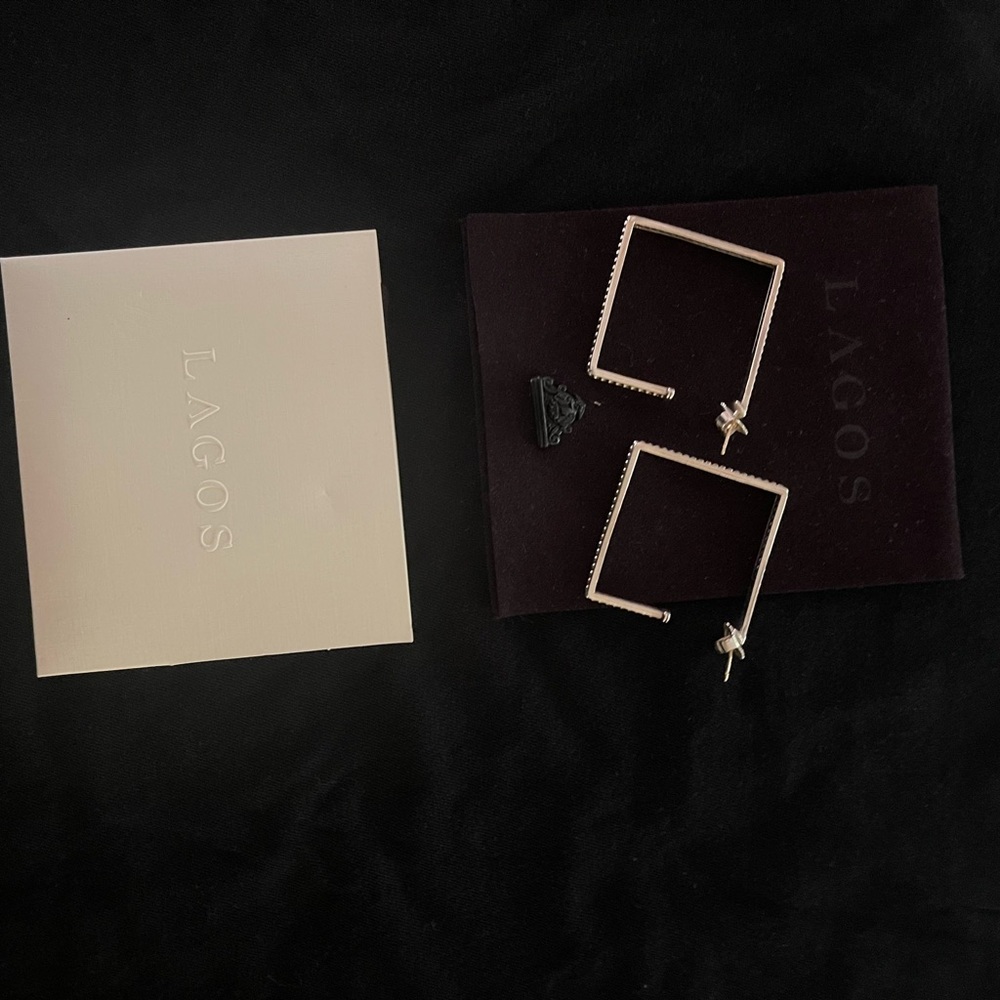 Authentic Lagos square earrings.  Almost new.  With dust bad.